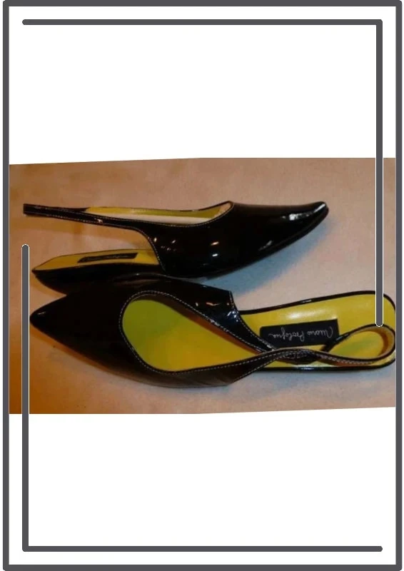 Escarpins cuir verni noir T37/38 comme neufs élégants
